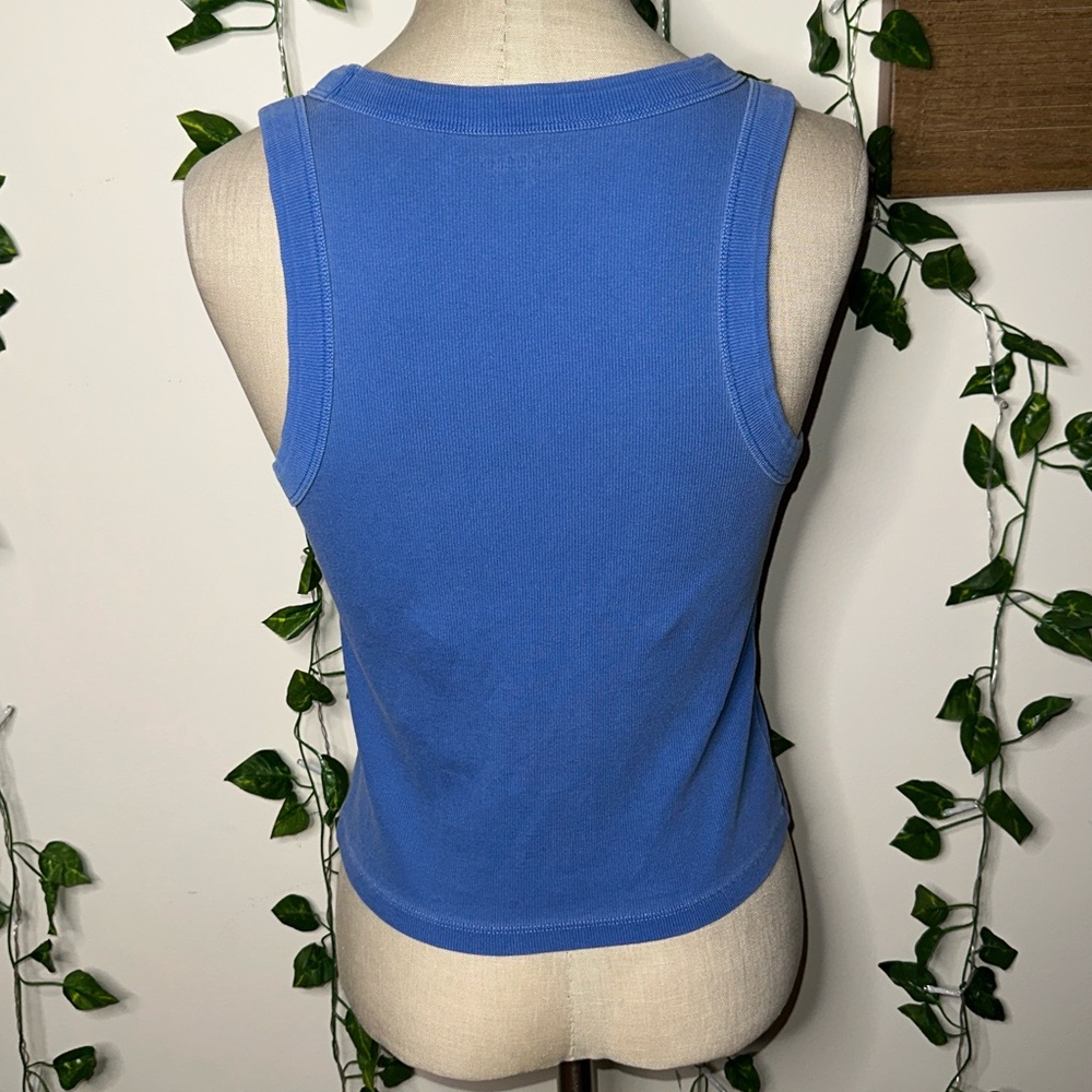 Old Navy Snug Crop Hi Neck Sapphire Sky - Picture 3 of 5